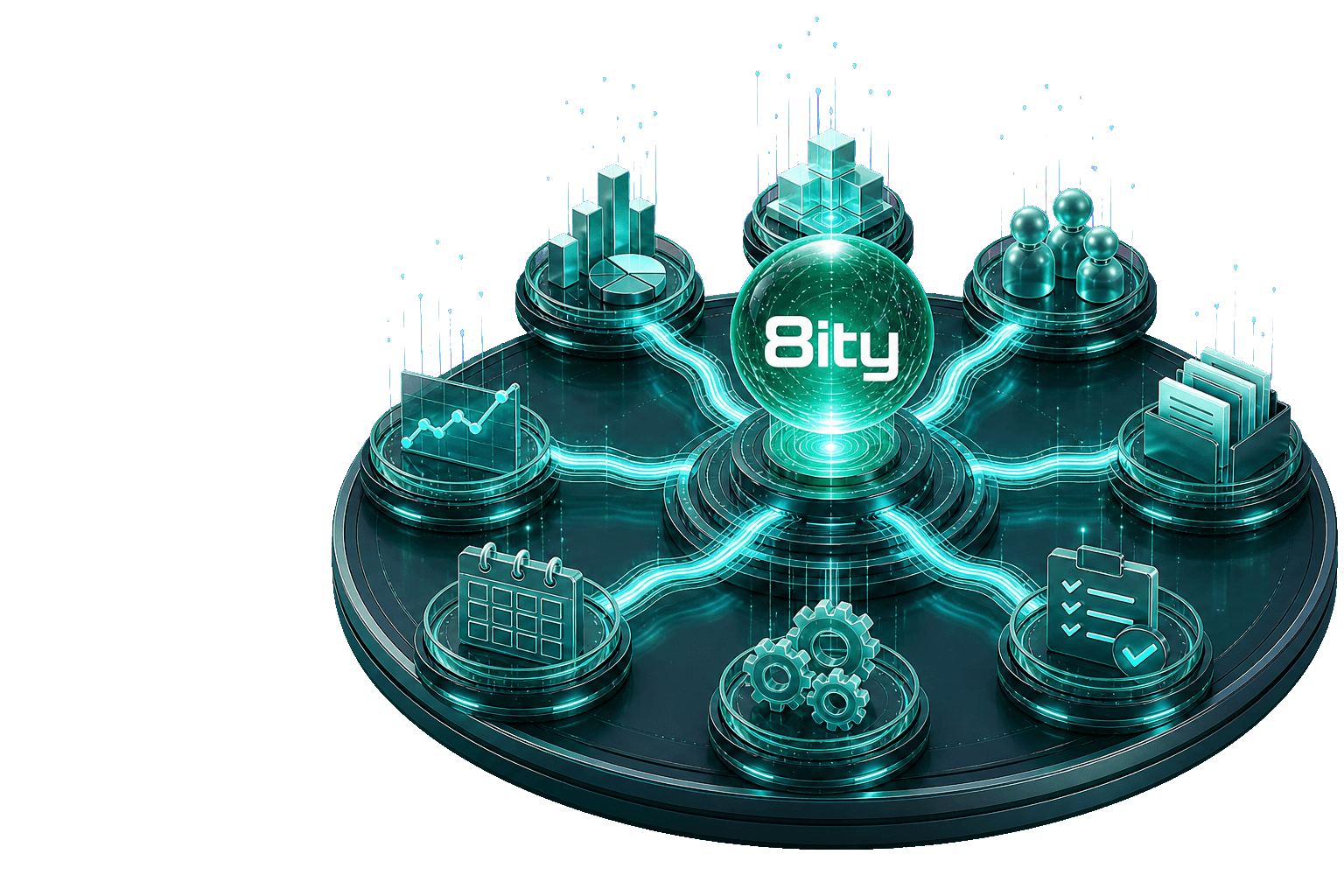 Constelación empresarial conectada de 8ity