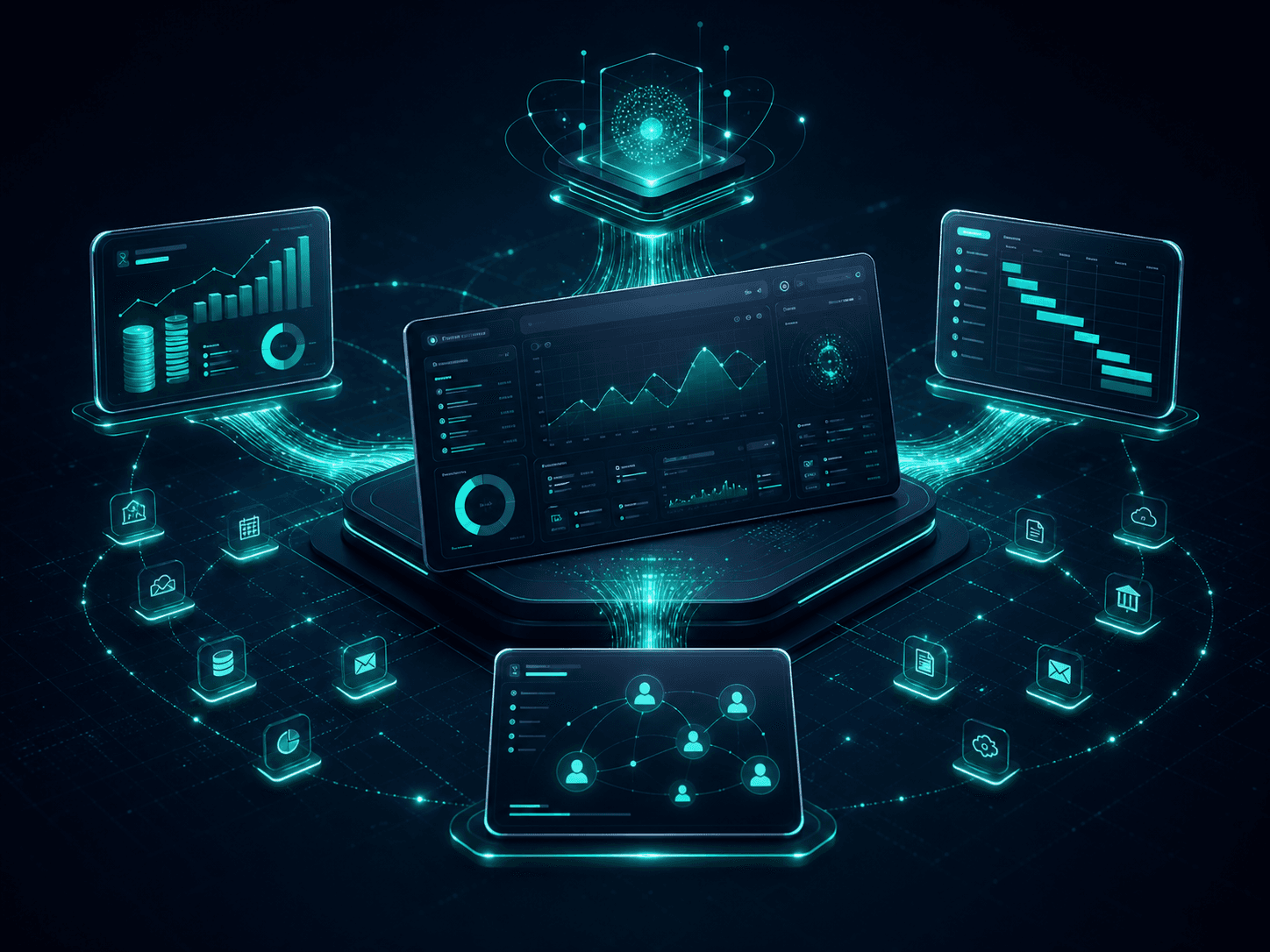 Ecosistema empresarial de 8ity impulsado por inteligencia artificial